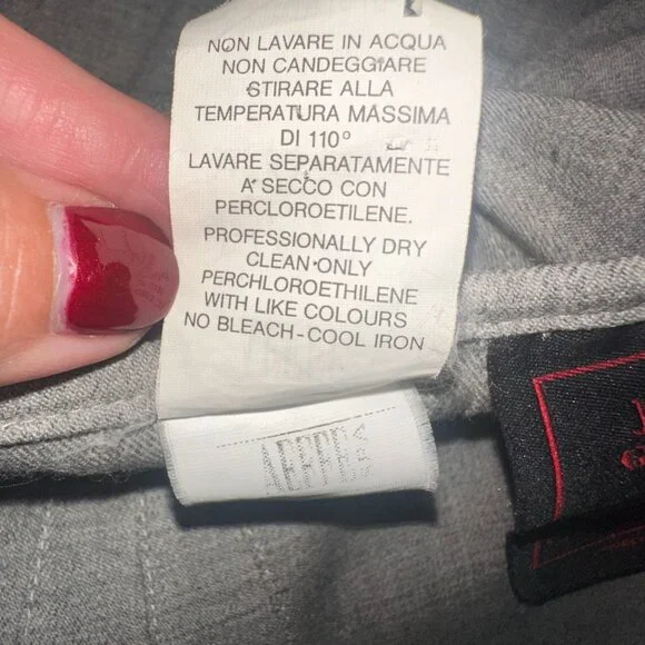 Jean Paul Gaultier Gray Wool Tailored Pants (damage) - Picture 8 of 9